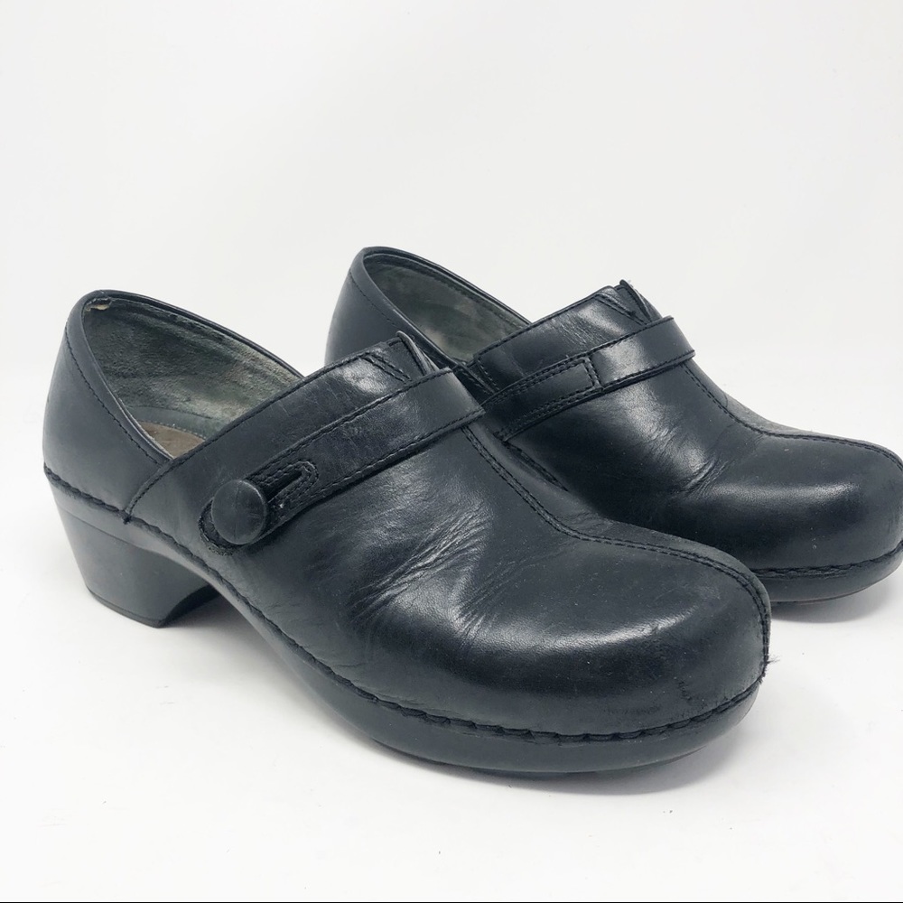 DANSKO | Black Clogs Slip On Strap Detail Heel 39 - Picture 8 of 11